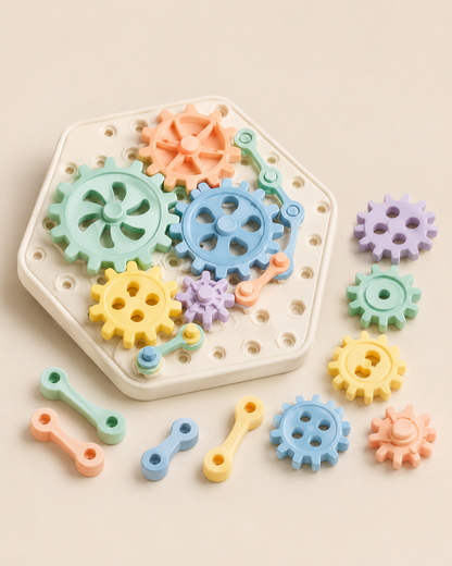 Interlocking STEM Gear Toy Set