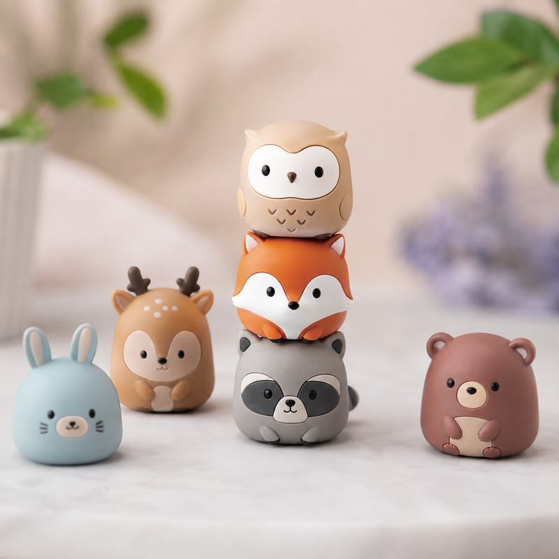 Forest Friends Silicone Stacking Toy