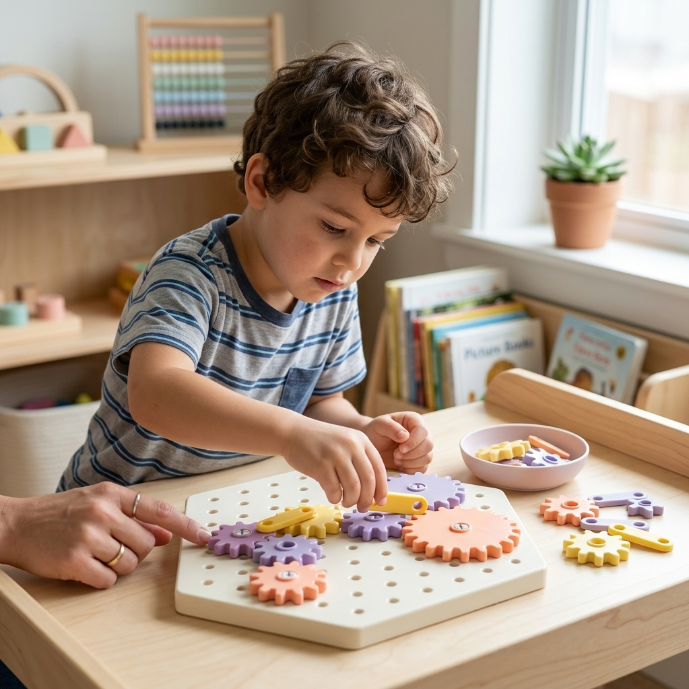 Interlocking STEM Gear Toy Set
