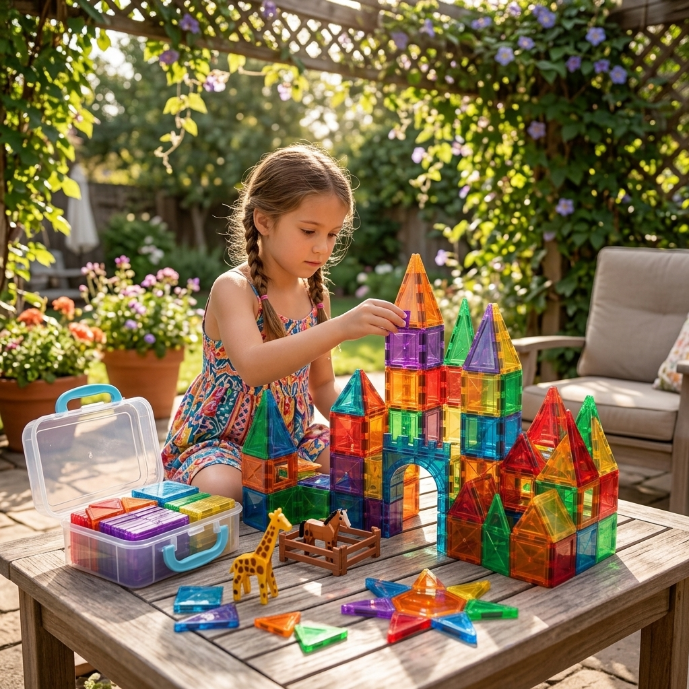3D Magnetic Building Tiles Set