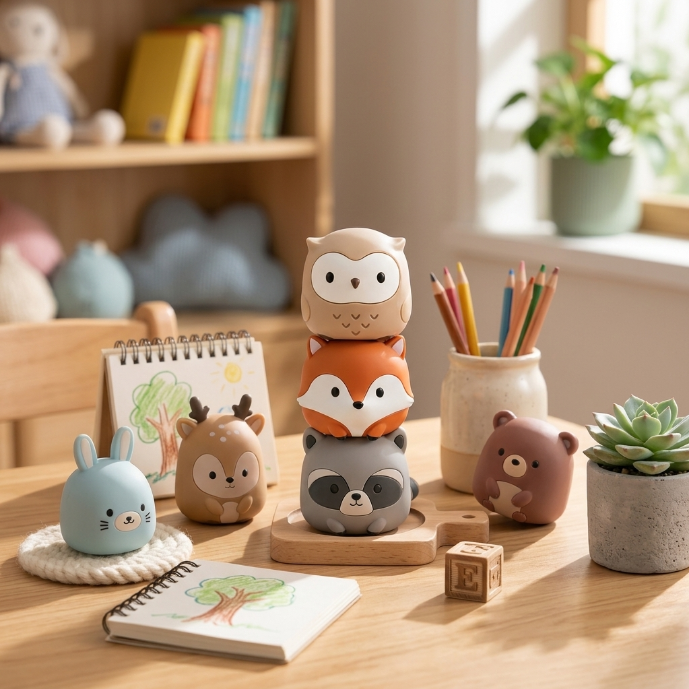 Forest Friends Silicone Stacking Toy