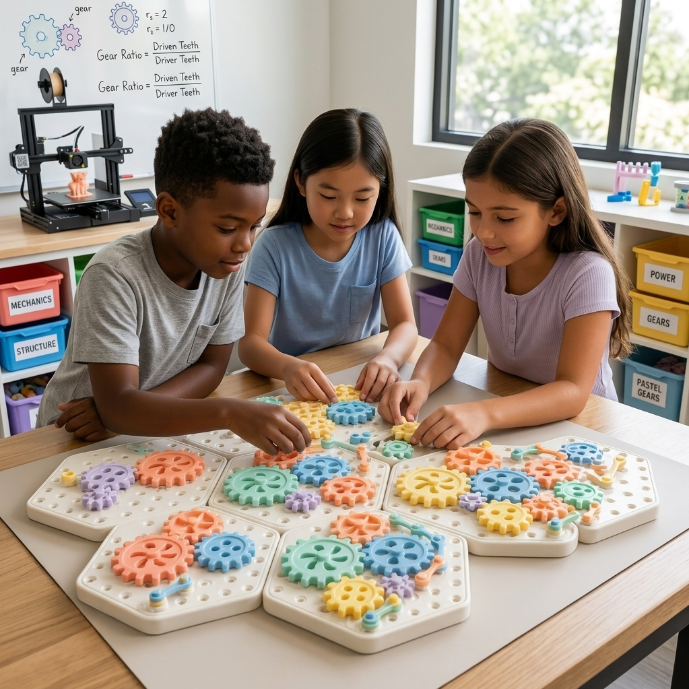 Interlocking STEM Gear Toy Set