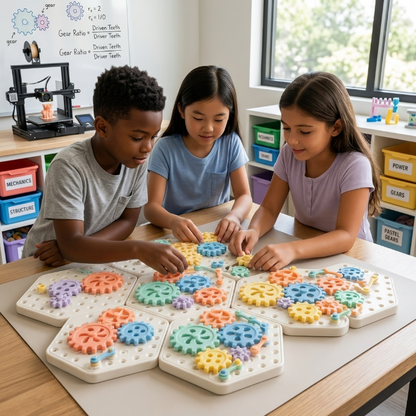 Interlocking STEM Gear Toy Set
